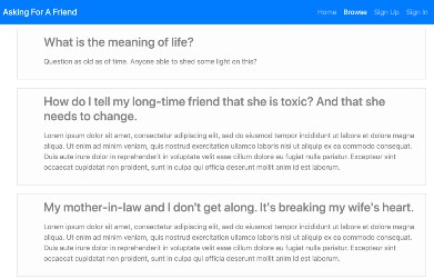 Asking for a Friend app screenshot