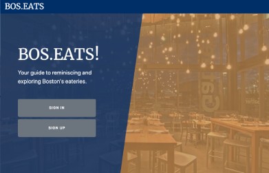 BOS.EATS app screenshot
