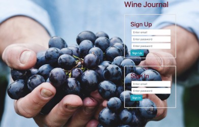 Wine Journal app screenshot